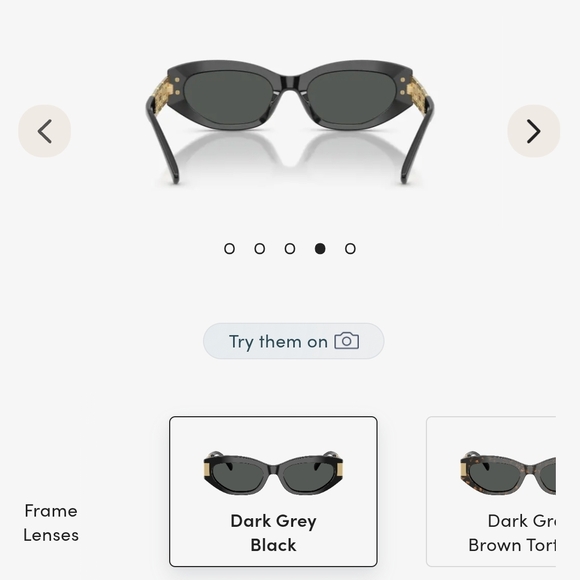 Versace Black Sunglasses with Gold Highlights - Picture 4 of 7